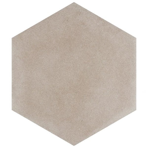 Merola Tile Matter Hex Taupe 7-7/8 in. x 9 in. Porcelain Floor and Wall Tile (3.8 sq. ft./Case)