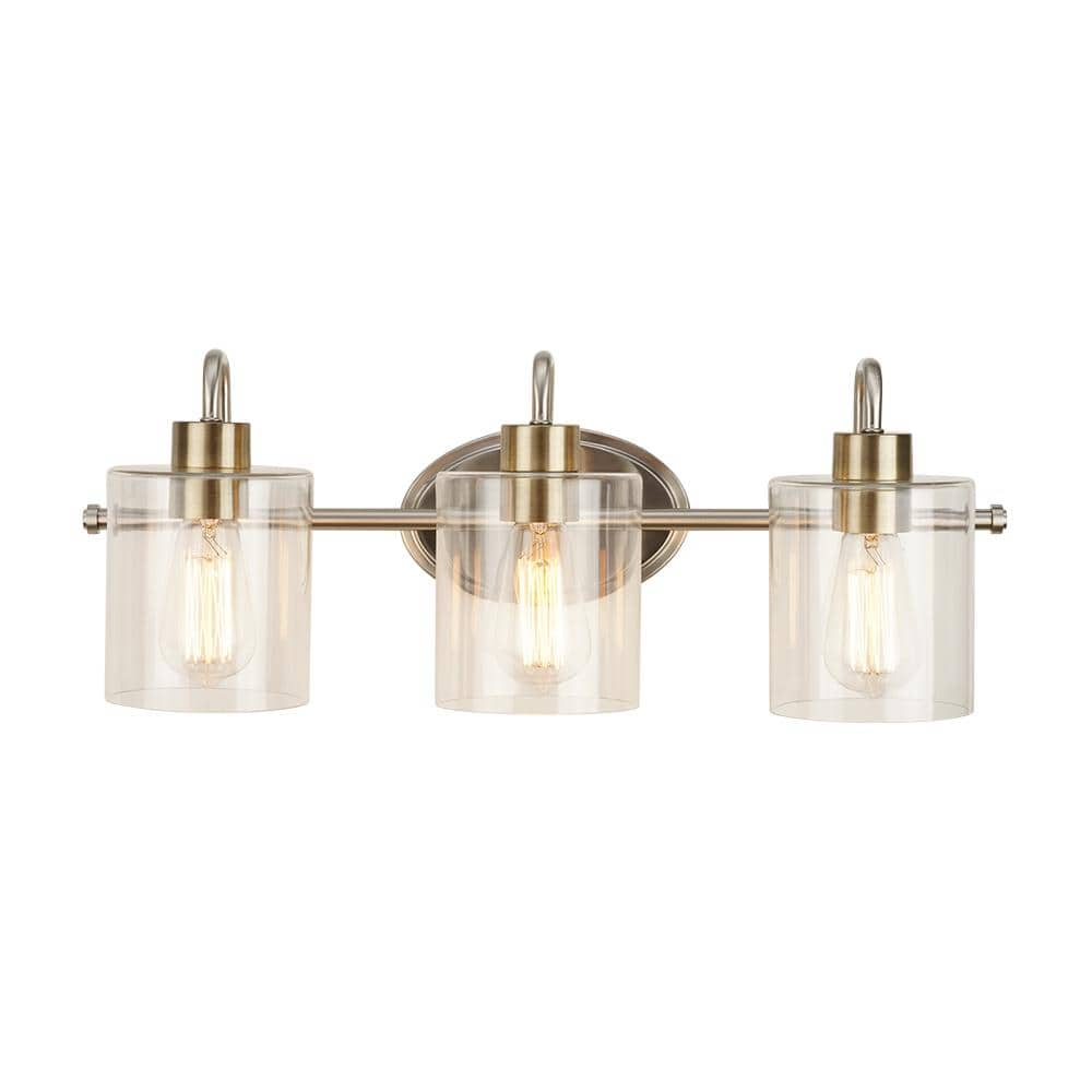 brushed nickel and gold light fixtures