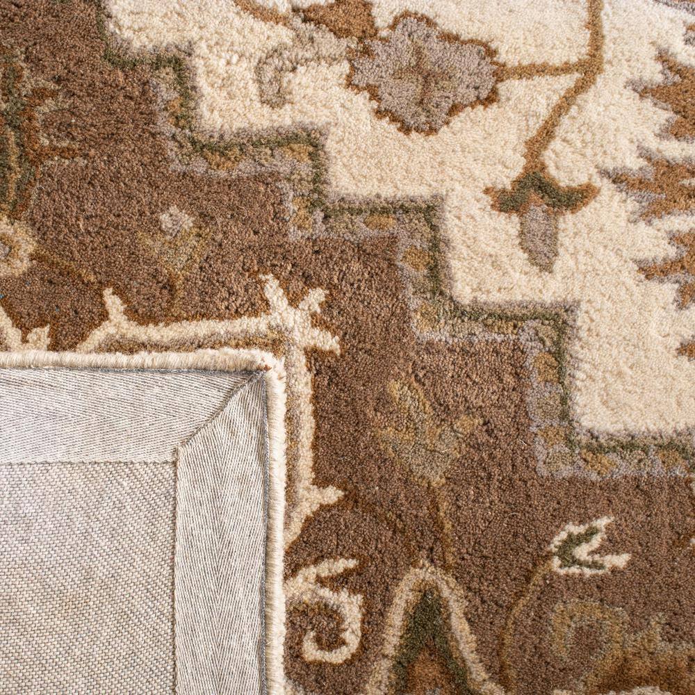 Handmade Tufted Elegance Brown Wool 7' Square Area Rug