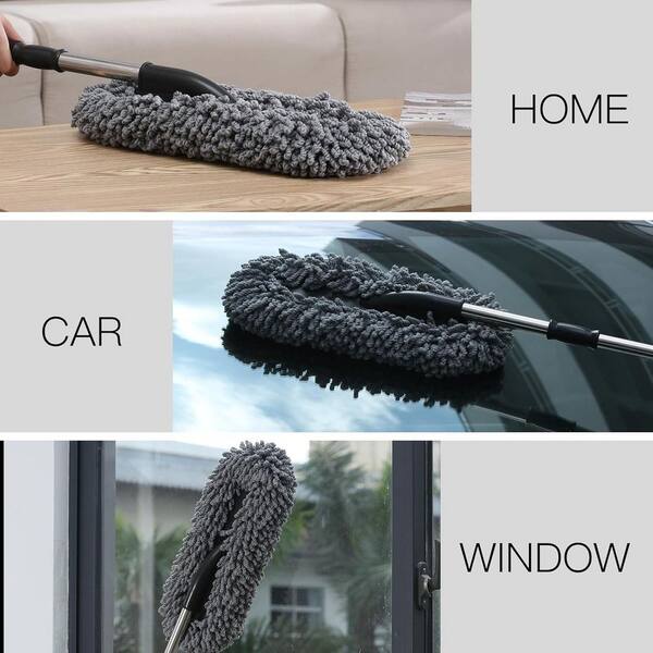 Funda De Microfibra Para Cepillo De Lavar Coches (30x18cm) - Suave Y Absorbente, No Raya, Reutilizable (Azul)