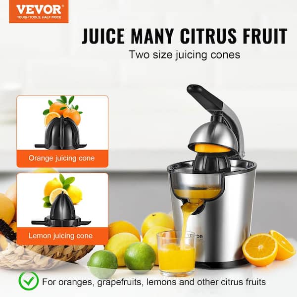 Portable Electric Juicer by Sears, White and Orange 2 Piece