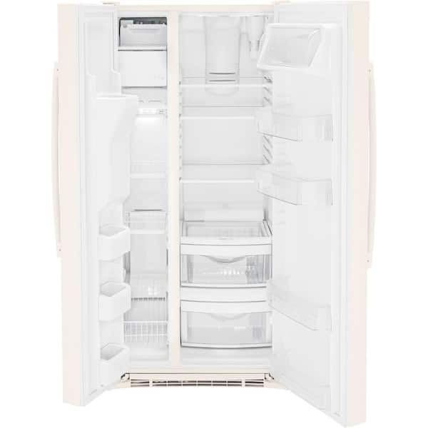 bisque counter depth refrigerator