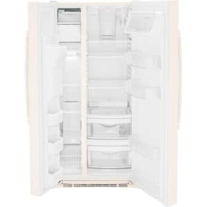 23.0 cu. ft. Side by Side Refrigerator in Bisque, Standard Depth