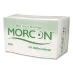 Morsoft Beverage Napkins, 9 in. x 9 in. , White, 500/Pack, 8 Packs/Carton