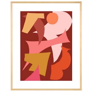 Tango Lessons Framed Mixed Media Abstract Wall Art 4 in. x 27 in.