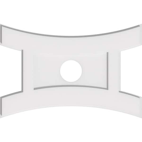 26 in. W x 17-3/8 in. H x 4 in. ID x 1 in. P Haven Architectural Grade PVC Contemporary Ceiling Medallion