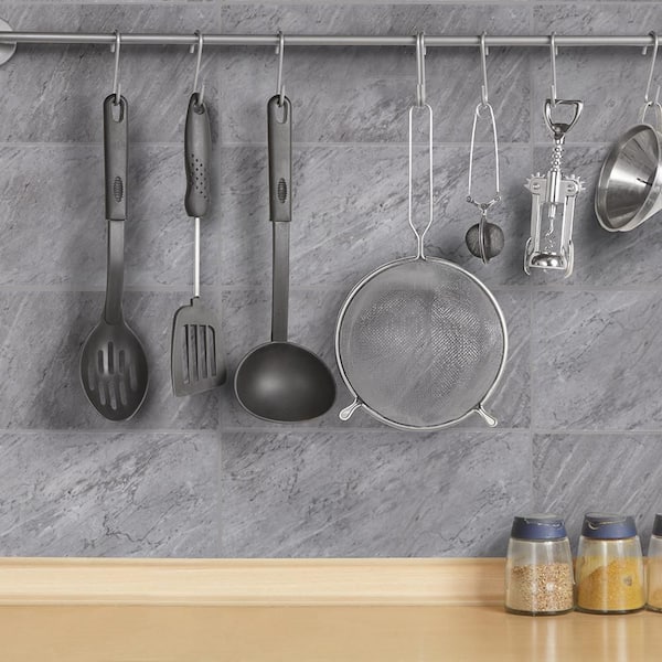 Mountain Storm Gray 9.75 in. x 21.625 in. Glossy Ceramic Wall Tile (14.80 sq. ft./Case)