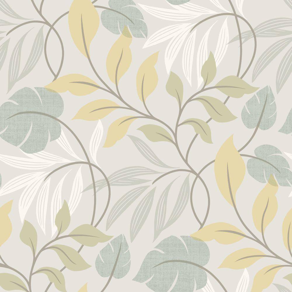 Beacon House Eden Blue Modern Leaf Trail Strippable Roll Wallpaper Covers 56 Sq Ft 2535 20628 The Home Depot