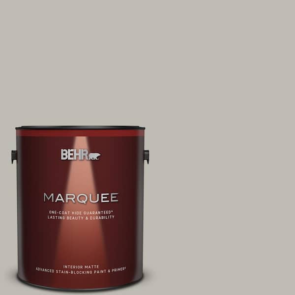 BEHR MARQUEE 1 gal. #MQ6-23 Pumice One-Coat Hide Matte Interior Paint & Primer