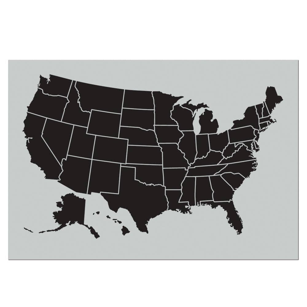 Durable /& Reusable Mylar Stencils United States Map Outline Stencil