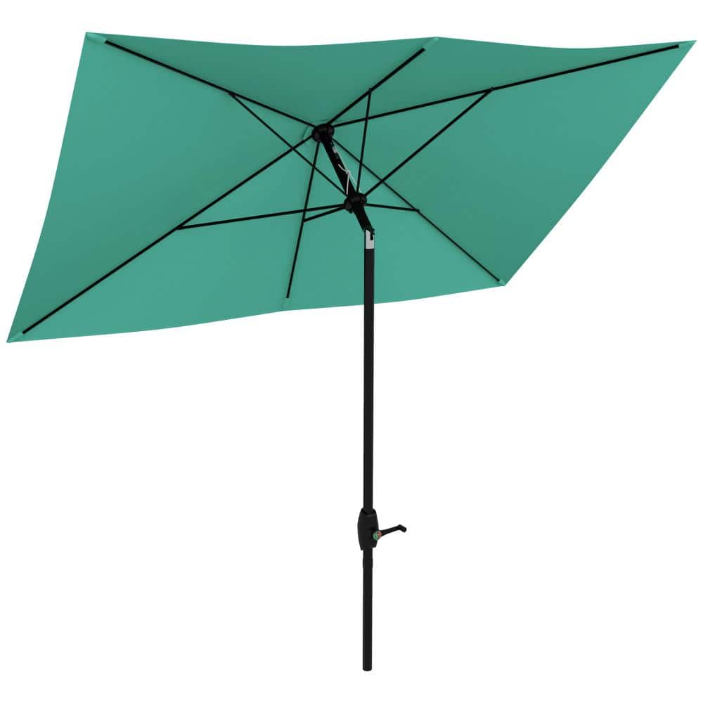 6.5 ft. x 10 ft. Rectangular Market Umbrella with Crank and Push Button Tilt for Patio Not Include Umbrella Base price history on PriceWatchPro