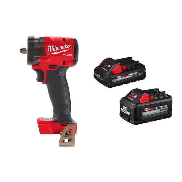 M18 FUEL GEN-3 18V Lithium-Ion Brushless Cordless 3/8 in. Compact Impact Wrench w/ 6Ah & 3Ah High Output Battery Pack