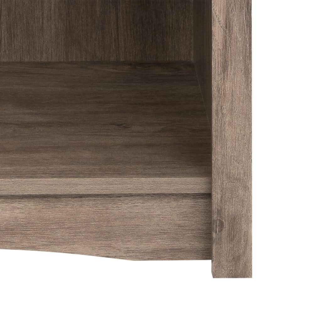 Drifted Gray Composite Transitional Tall 6-Shelf Bookcase