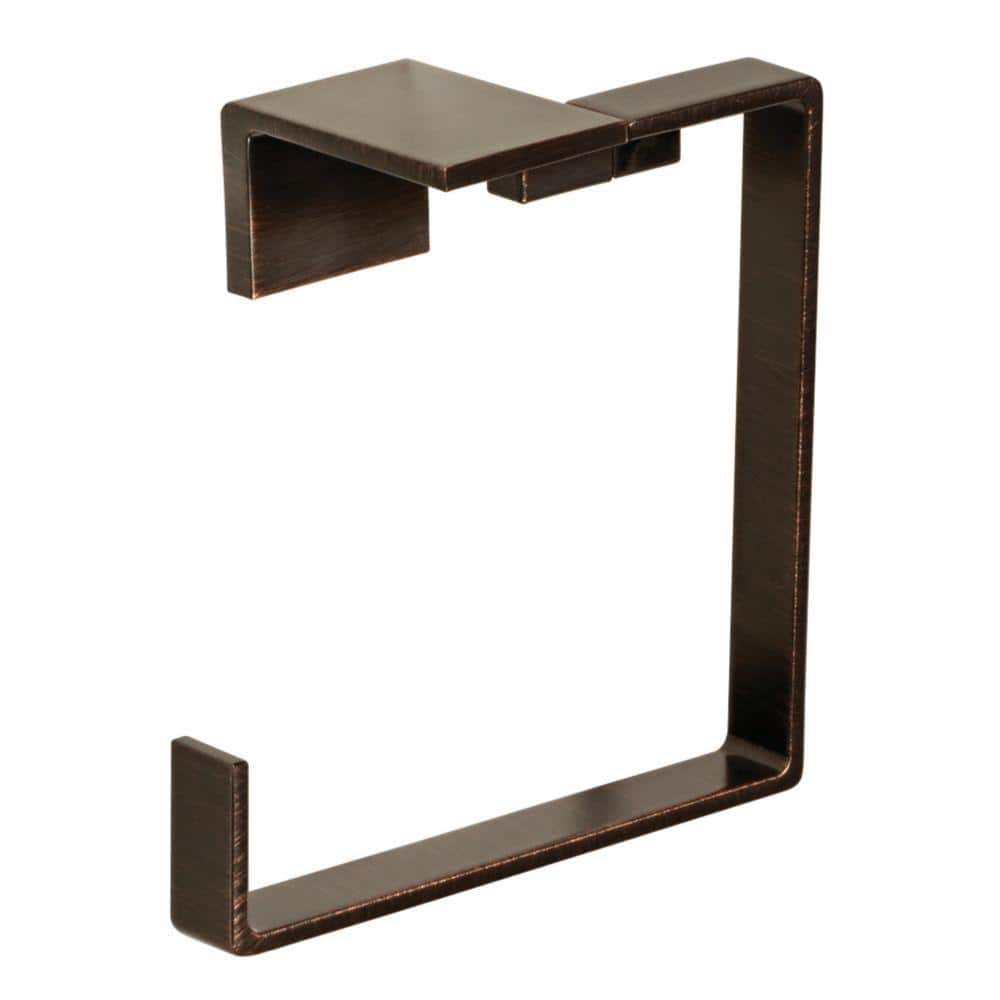 UPC 034449658553 product image for Vero Wall Mount Square Open Towel Ring Bath Hardware Accessory in Venetian Bronz | upcitemdb.com