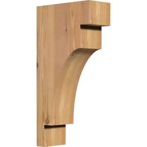 Ekena Millwork 3-1/2 in. x 8 in. x 16 in. Western Red Cedar Mediterranean Smooth Corbel