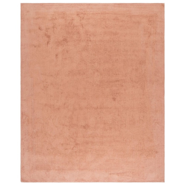 SAFAVIEH Easy Care Rust 8 ft. x 10 ft. Machine Washable High-Low Abstract Solid Area Rug