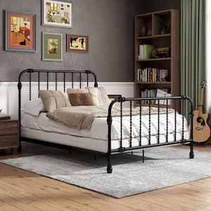 Duffy Black Metal Frame Full Panel Bed