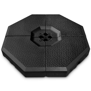 4-Piece Cantilever Offset Patio Umbrella Base in Black