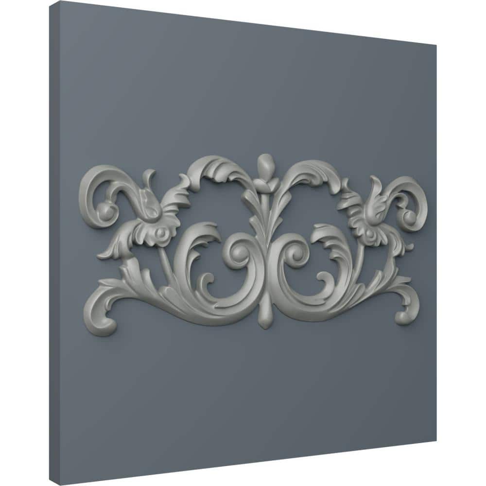 Ashford White Polyurethane Rectangular Onlay Scroll
