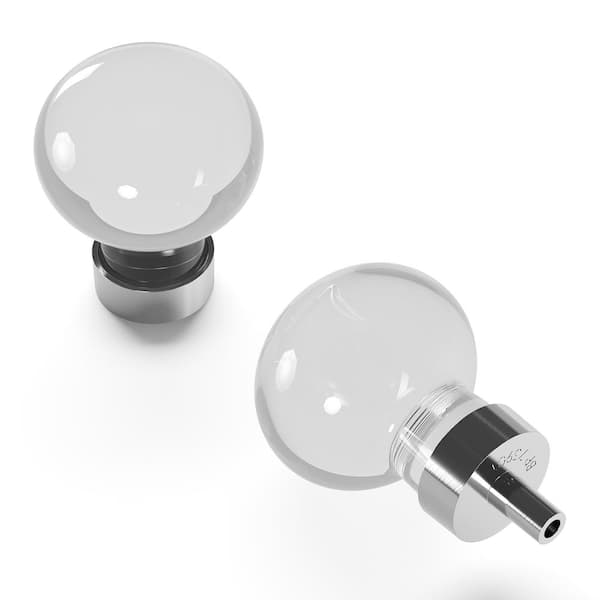 HICKORY HARDWARE 1-3/8 in. Gemstone Glass with Satin Nickel Cabinet Knob
