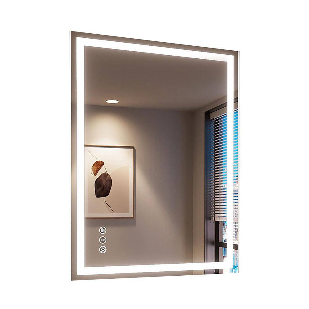 28 in. W x 36 in. H Rectangular Frameless LED Wall Bathroom Vanity Mirror with 3 Color Modes in White price history on PriceWatchPro