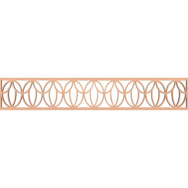 Ekena Millwork Shoshoni Fretwork 0.375 in. D x 46.625 in. W x 8 in. L Alder Wood Panel Moulding