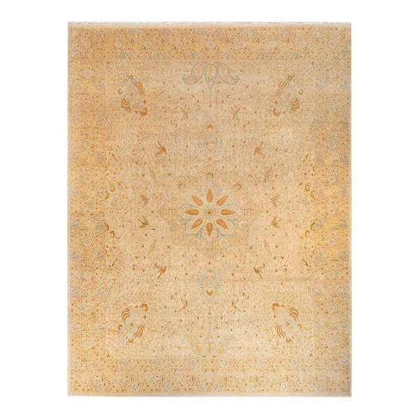 Solo Rugs Mogul One-of-a-Kind Traditional Ivory 9 ft. 3 in. x 12 ft. 4 in. Oriental Area Rug