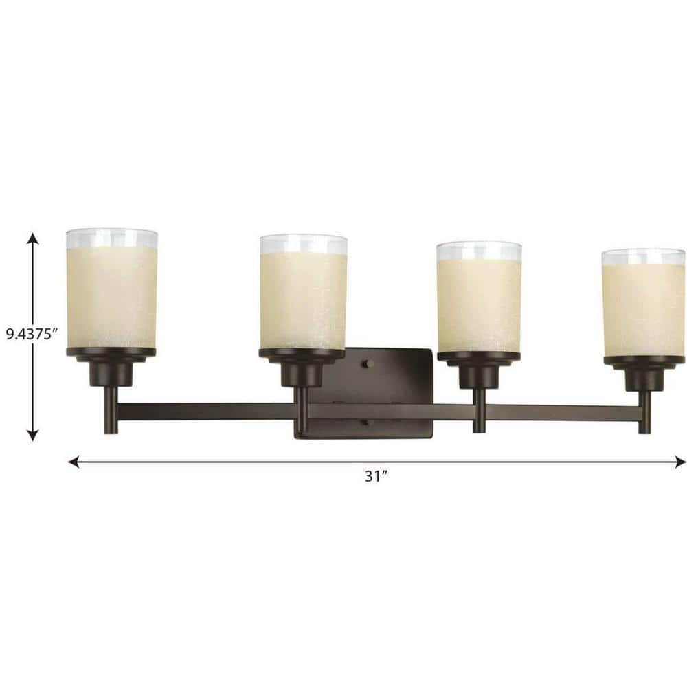 Antique Bronze 31" Alexa-Enabled 4-Light Bath Vanity Fixture