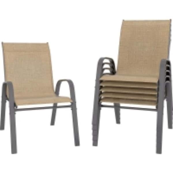 Outdoor Patio Chairs (Set of 6) Brown