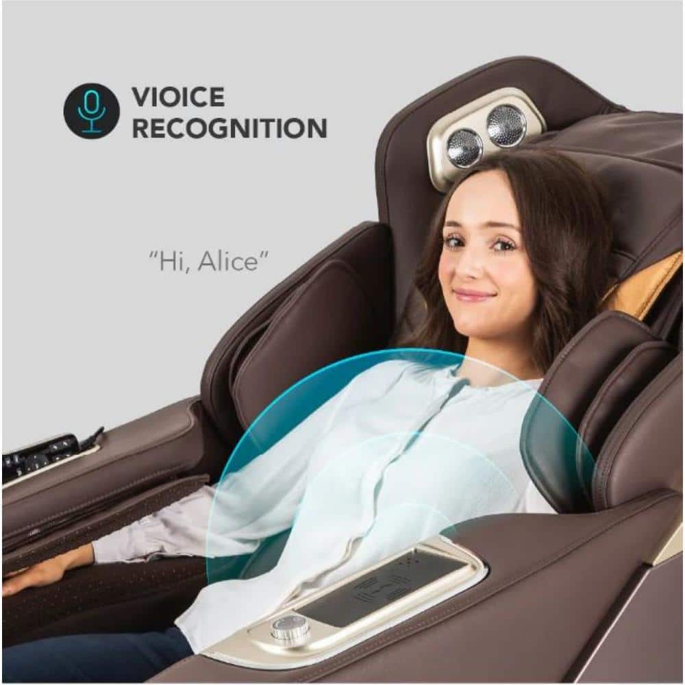 Black Faux Leather 3D Signature Massage Chair with Zero Gravity Recline