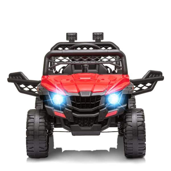 Garvee 12-Volt Ride on Car for Kids, Ride on Toys with Parental Remote Control, Seat Belt, LED Lights and Music, Red