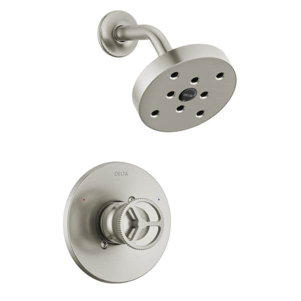 Delta Trinsic Wheel 1 Handle Wall Mount Shower Faucet Trim Kit In Stainless Valve Not Included 8157