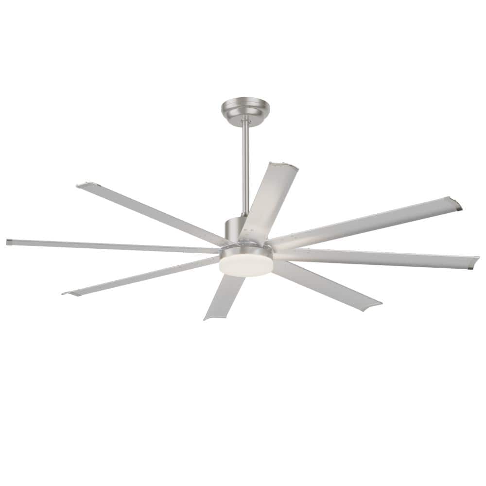 72 in. LED Indoor Nickel Downrod Large Industrial Ceiling Fan with Aluminum Blades and a Permanent Magnet DC Motor price history on PriceWatchPro
