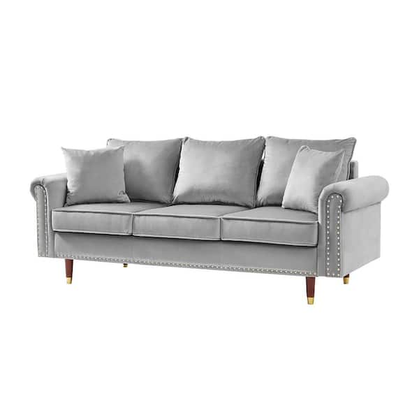 Velvet Grey Homethreads European Premium Style Anti Slip 3 Seater Sofa Cover  at Rs 800/piece in New Delhi