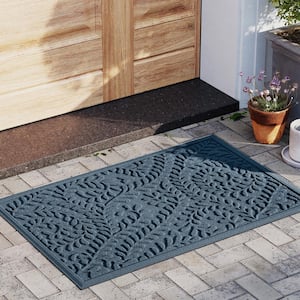 Waterhog Boxwood Bluestone 23 in. x 35 in. PET Polyester Indoor Outdoor Doormat