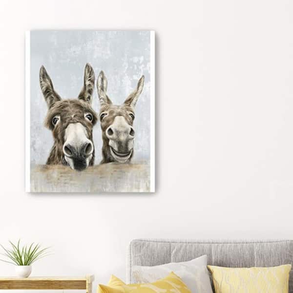 Farmhouse Kitchen Decor Wall Art Funny Kitchen Signs Black and White Canvas Funny Donkey Animal Pictures Rustic Farmhouse Style Wall Decor for