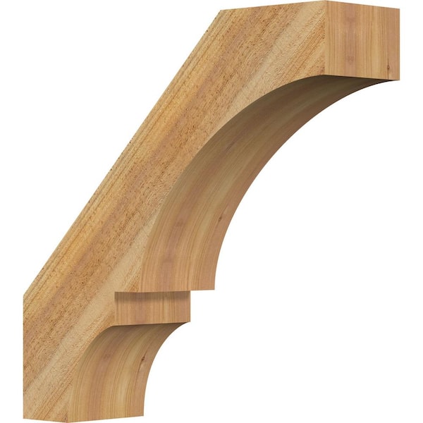 Ekena Millwork 6"W x 22"D x 22"H Balboa Rough Sawn Knee Brace, Western Red Cedar