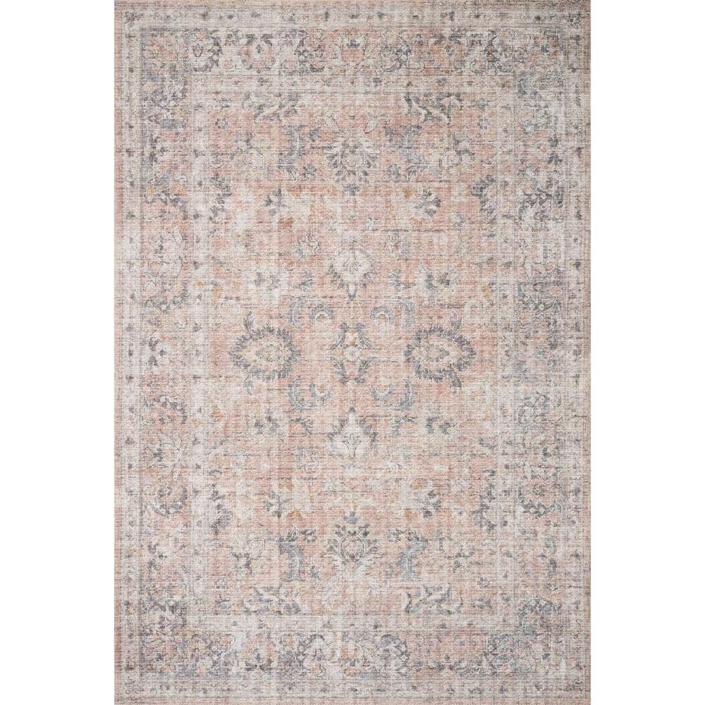 LOLOI II Skye Blush/Grey 2 ft. 3 in. x 3 ft. 9 in. Printed Boho Vintage