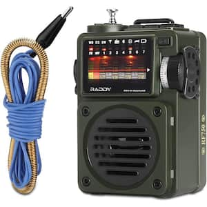 Portable Shortwave Radio AM/FM/SW/WB Receiver with NOAA Alerts, Pocket Retro Radio Rechargeable w/9.85 ft. Wire Antenna