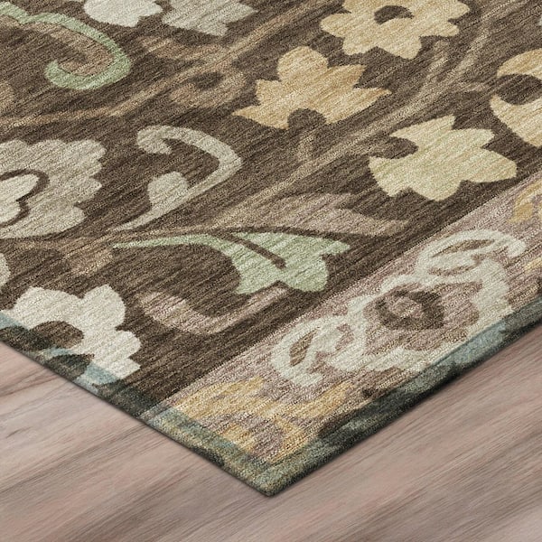 Chantille Machine Washable Indoor/Outdoor Abstract ACN3159 Chocolate 2 ft. x 3 ft. Accent Rug