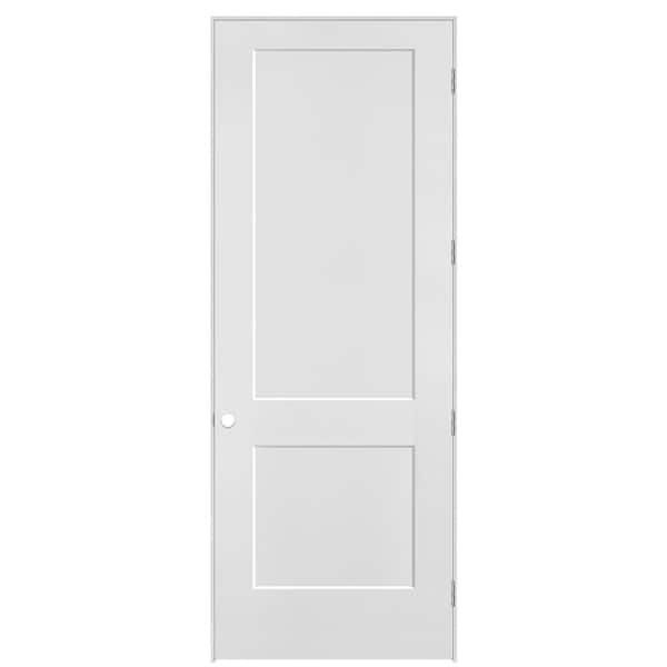 Masonite Logan 20 min Fire 36 in. x 96 in. 2-Panel Left-Handed Solid Core Primed White Composite Single Prehung Interior Door