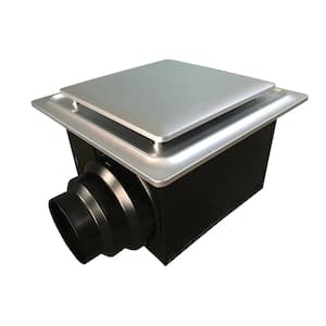 Low Profile 110 CFM Quiet Ceiling Bathroom Ventilation Fan 0.9 Sones, Satin Nickel