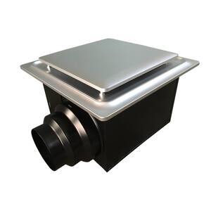 Low Profile 80 CFM Quiet Ceiling Bathroom Ventilation Fan 0.4 Sones Satin Nickel