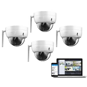 Pro Dome Outdoor/Indoor 1080p Cloud Surveillance and Security Camera with Remote Viewing (4-Pack)