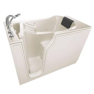 Gelcoat Premium Series 52 in. x 30 in. Left Hand Walk-In Whirlpool Bathtub in Linen