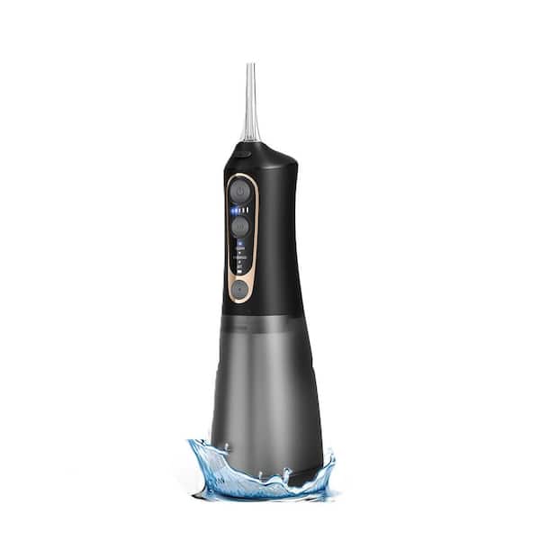 Cordless Water Dental Flosser Teeth Pick with IPX7 Waterproof Portable and Rechargeable 3-Modes 5-intensities 6-Jet Tips