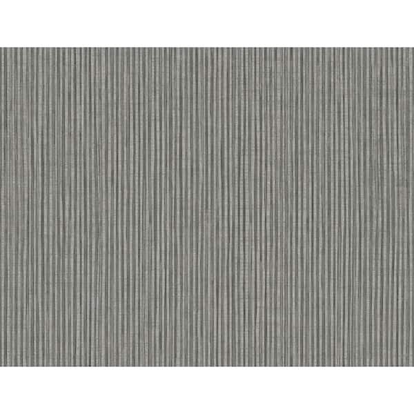 CASA MIA Strie Velvet Imitation Dark Grey Non-Woven Non-Pasted Strippable Wallpaper Roll (Cover 60.75 sq. ft.)