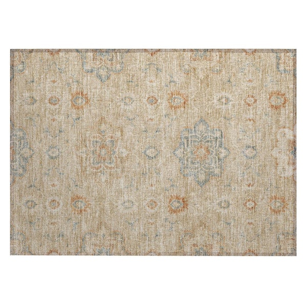 Chantille Machine Washable Indoor/Outdoor Abstract ACN3077 Flax 3 ft. x 4 ft. Area Rug