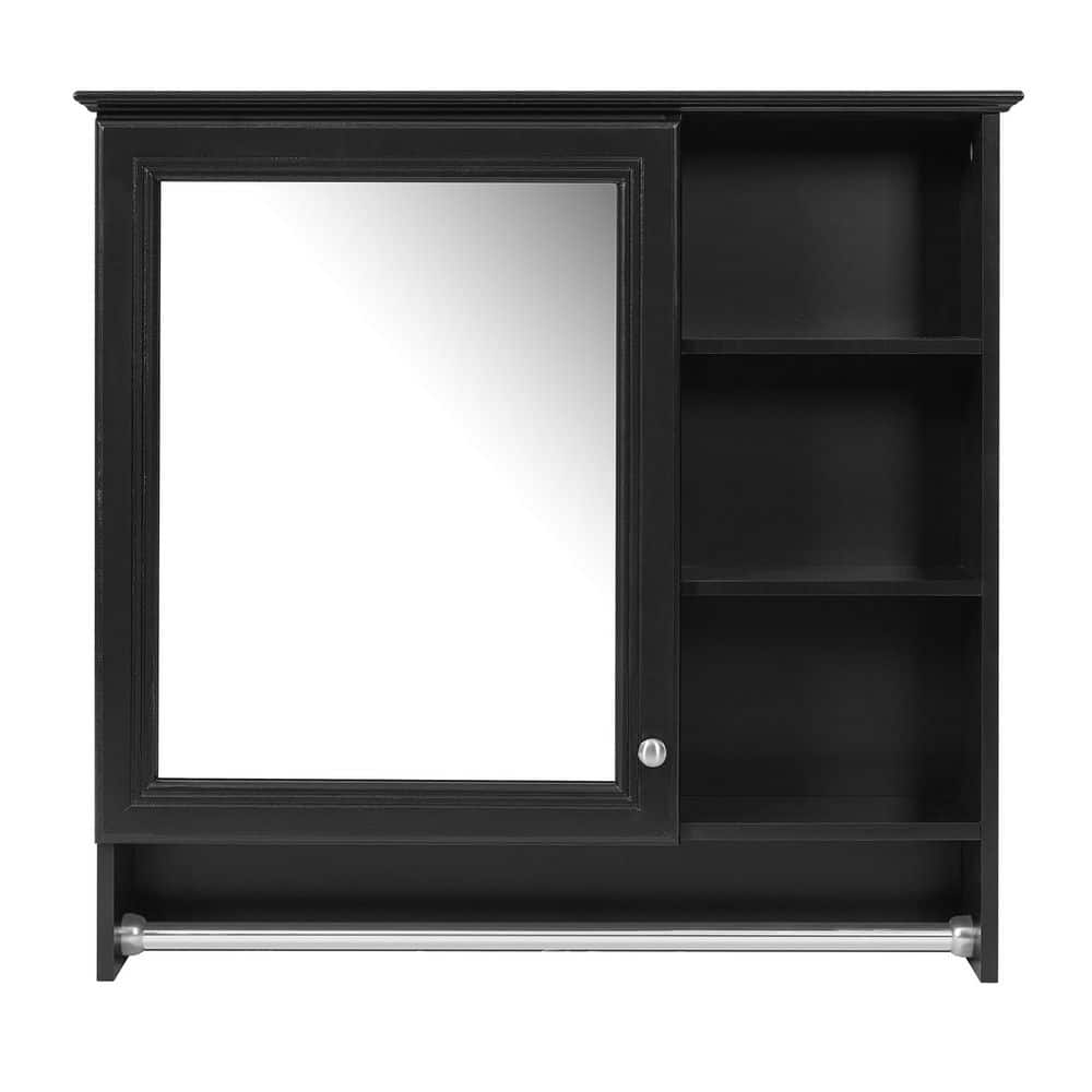 30 in. W x 28.6 in. H Rectangular MDF Medicine Cabinet with Mirror with Towel Bar price history on PriceWatchPro
