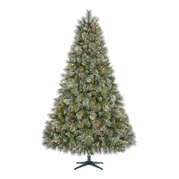 Home Accents Holiday 7.5 ft Sparkling Amelia Pine Christmas Tree